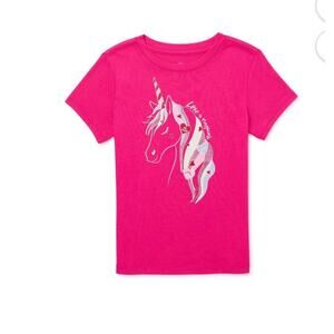 Wonder Nation Pink Unicorn T-Shirt, Kids Size L (10-12), New